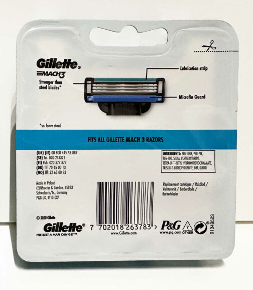 Gillette Mach3 -terät, 8 kpl - Image 3
