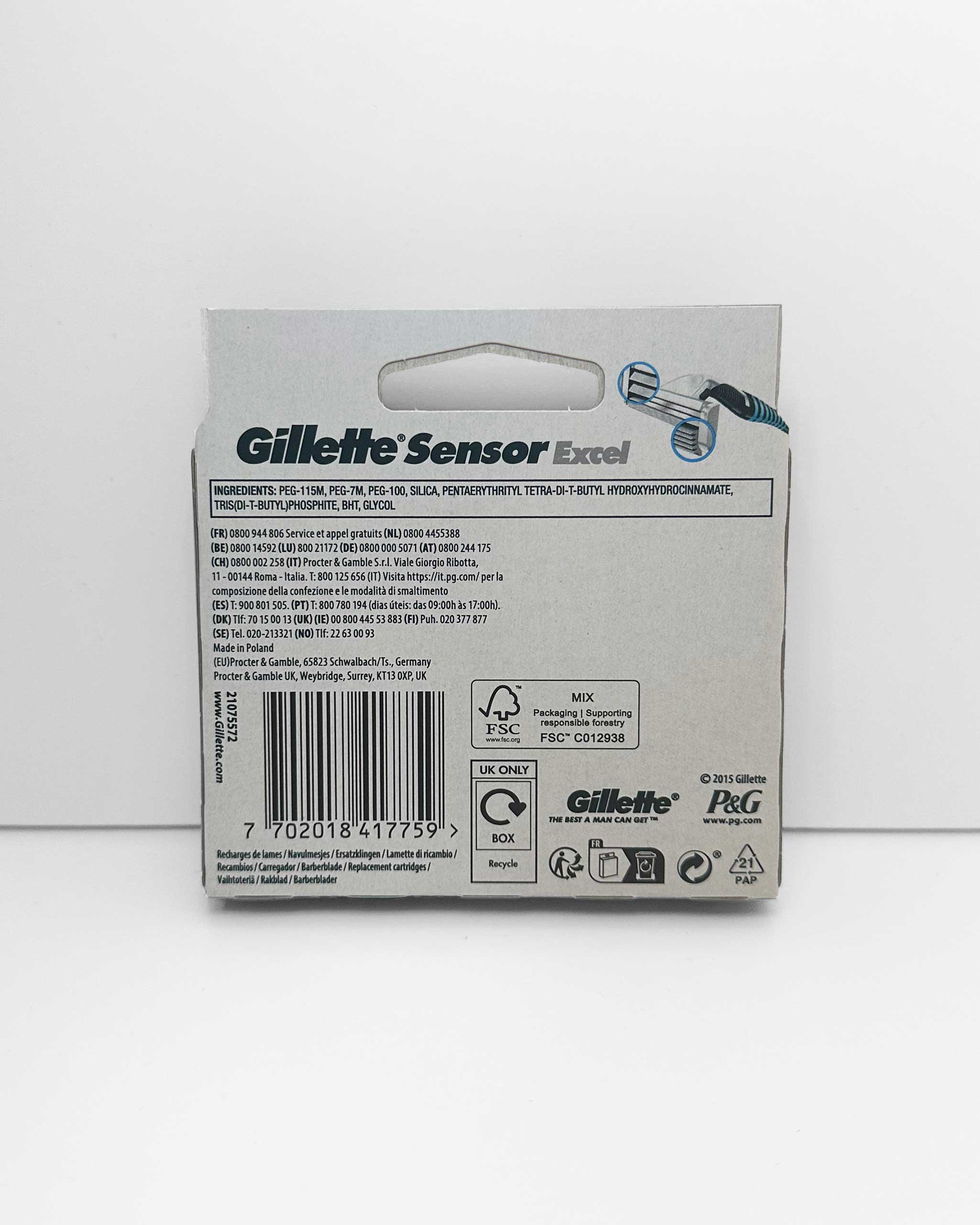 Gillette Sensor Excel -terät, 10 kpl - Image 3