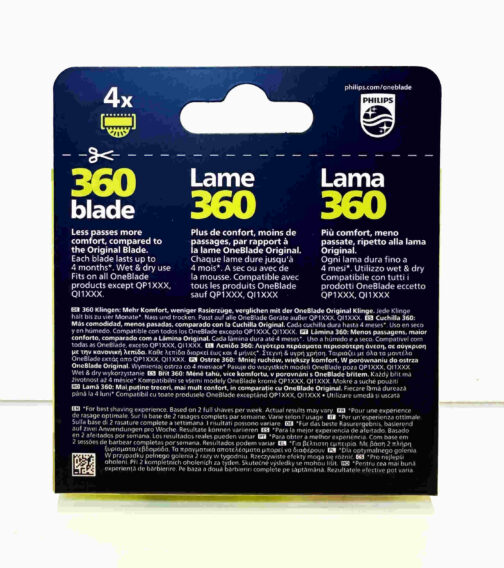 Philips OneBlade 360 -vaihtoterät,  4 kpl (QP440/50) - Image 3