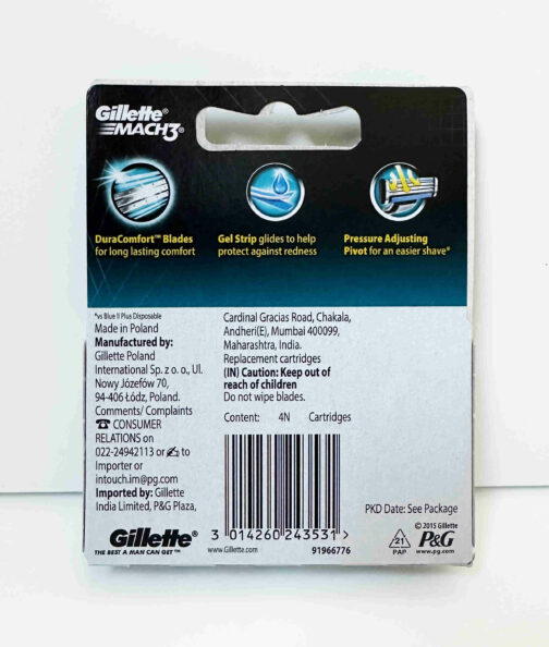 Gillette Mach3 -terät, 4 kpl - Image 3