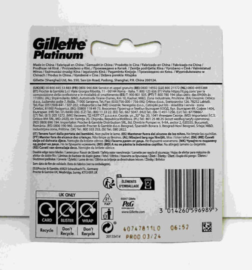Gillette Platinum -partaterät, 5 kpl - Image 3
