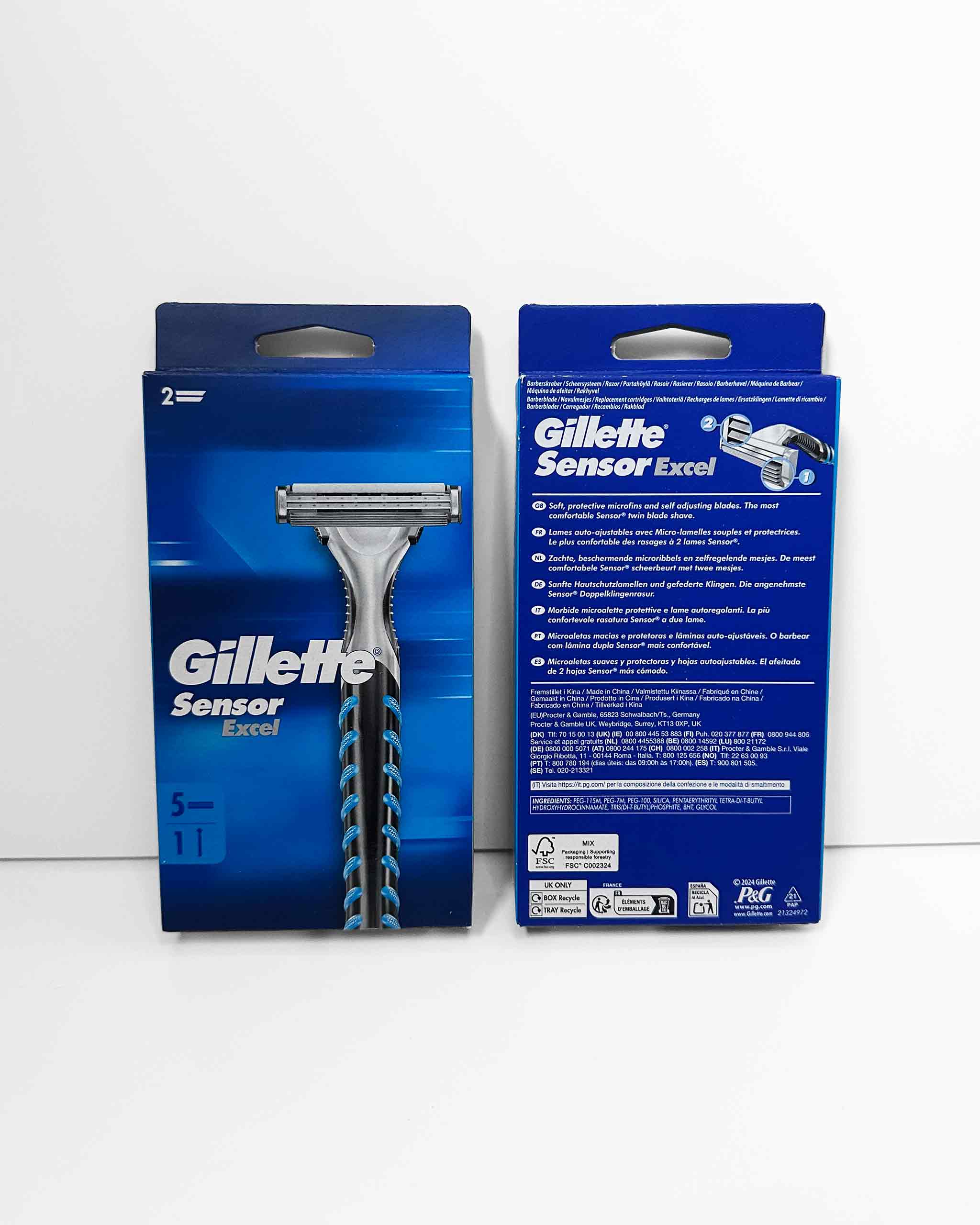 Gillette Sensor Excel -partahöylä, 5 terää - Image 2