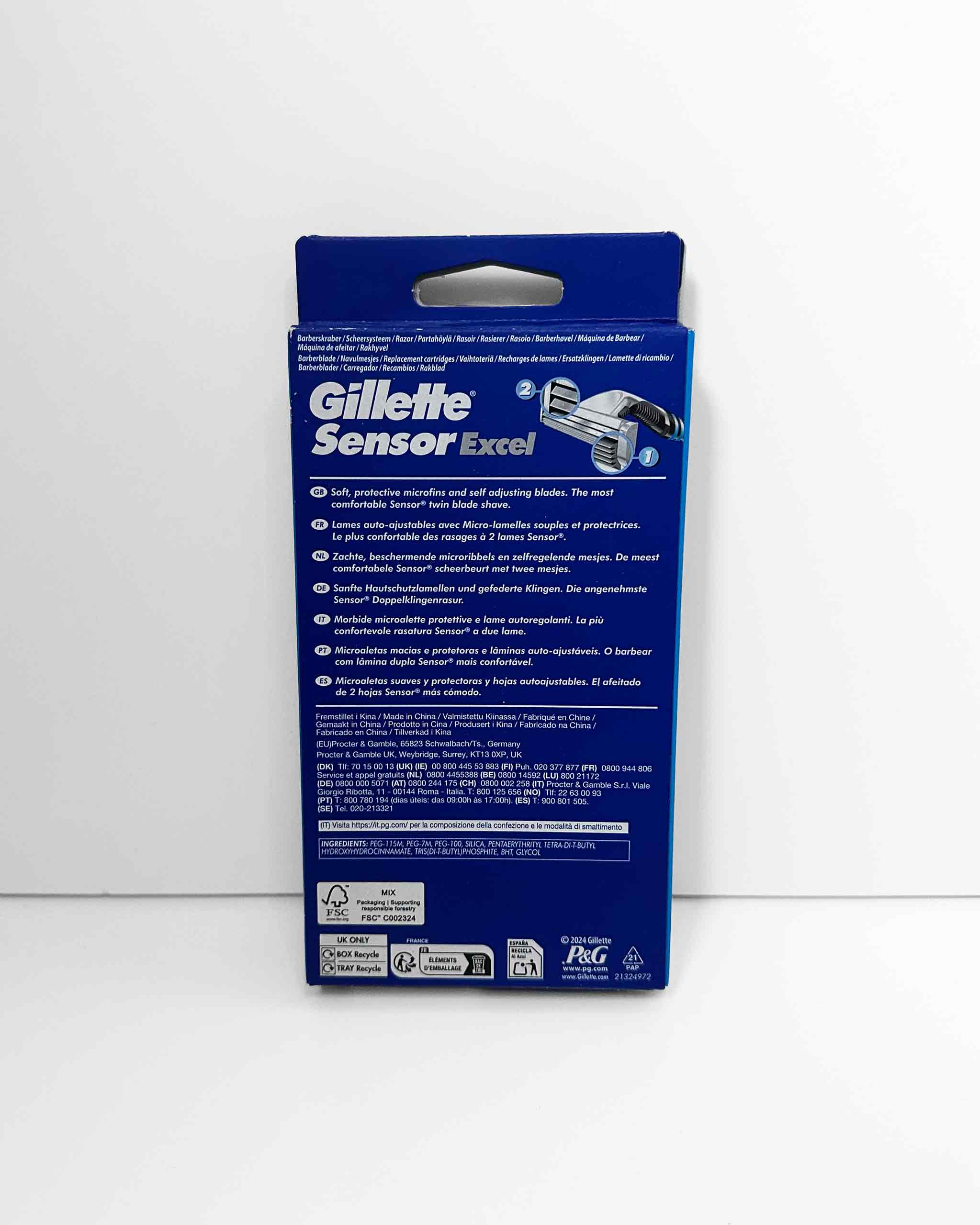 Gillette Sensor Excel -partahöylä, 5 terää - Image 3